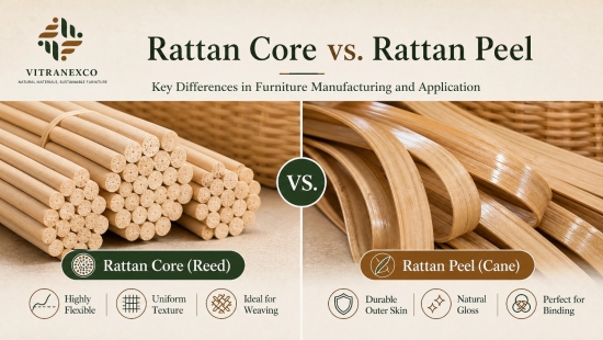 Rattan Core vs Peel Functional Differences in Furniture Manufacturing