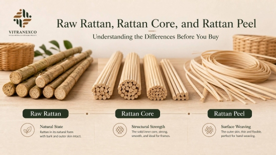 Raw Rattan vs Rattan Core vs Rattan Peel