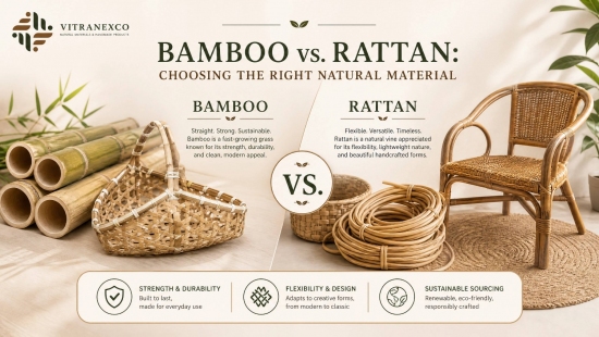 Bamboo and Rattan Natural Materials Comparison for Hospitality and Home Decor