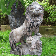 Lion stone sculpture