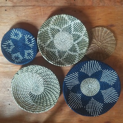 Woven Seagrass Wall Basket Decor