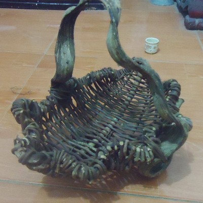 Handcrafted Rustic Vine Branch Basket