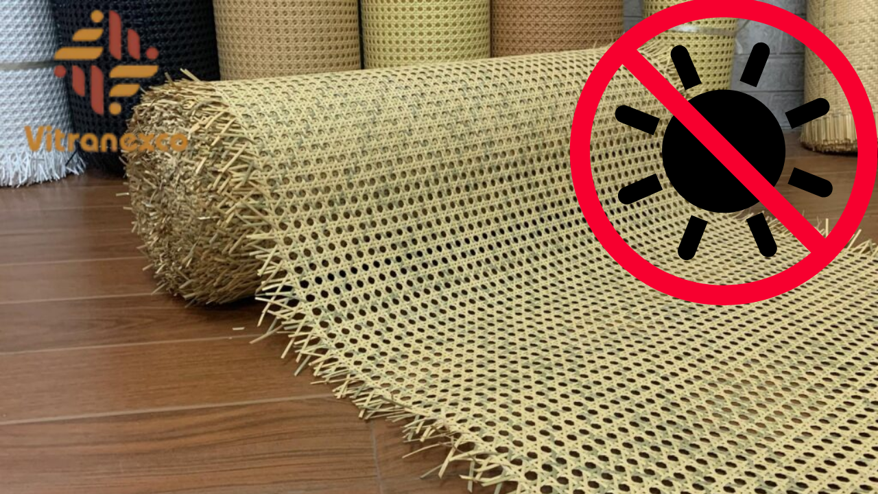 3 Protect rattan rolls from sunlight and extreme heat