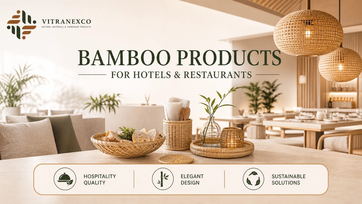 Bamboo products for hotels and restaurants banner