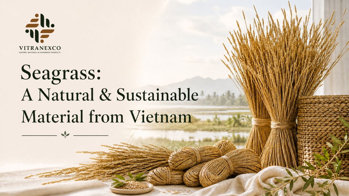 Natural Vietnamese seagrass products for home decor and hospitality banner