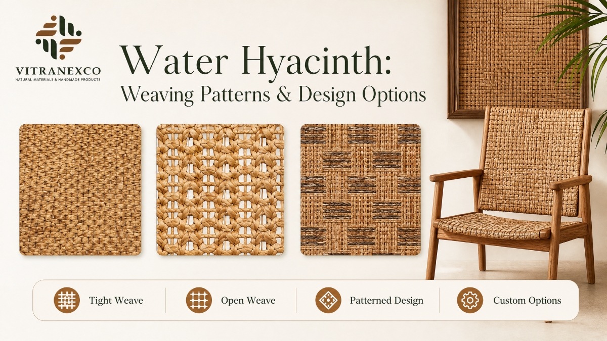 Water hyacinth woven sheets and mats collection banner