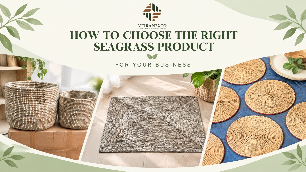 Guide to choosing the right natural Vietnamese seagrass raw material or finished product for your business banner
